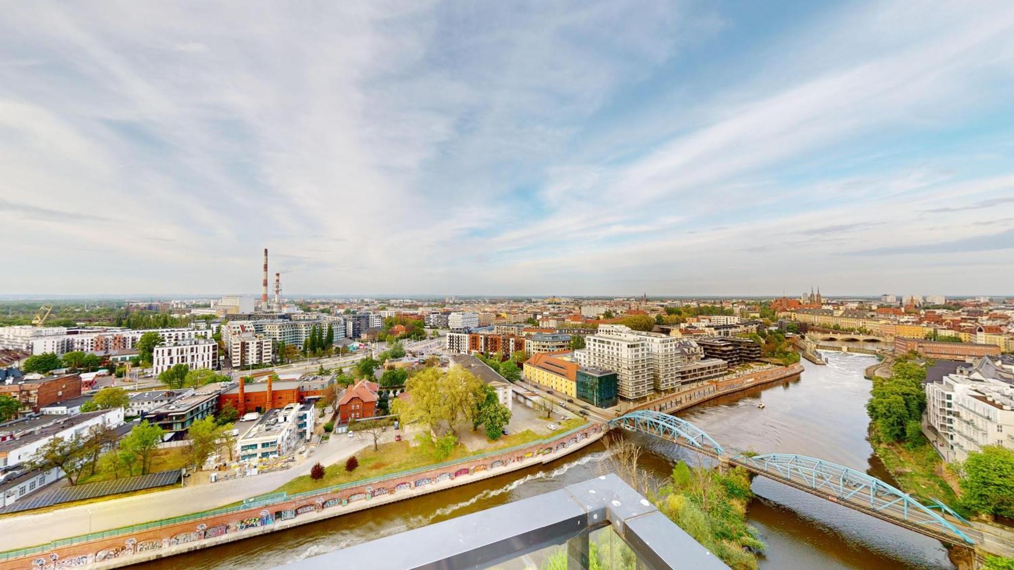 Family House By The River Odra -Panoramic Terrace - 3Room Apartment With 2 Separate Bedrooms And 2 Balconies By Wroapart-Pl- Perfect For Family & Business Stays Breslau Exterior foto